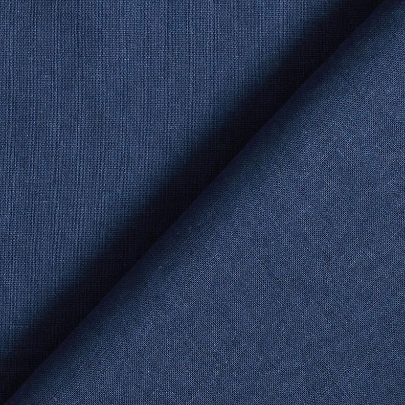 Lin et coton mélangé lavé – bleu nuit,  image number 3