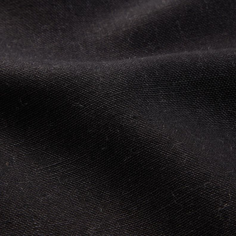 Pur lin lourd Uni – noir,  image number 2