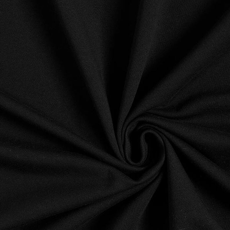 Molleton coton léger uni – noir,  image number 1