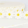 Ruban dentelle Marguerites – blanc/jaune,  thumbnail number 1
