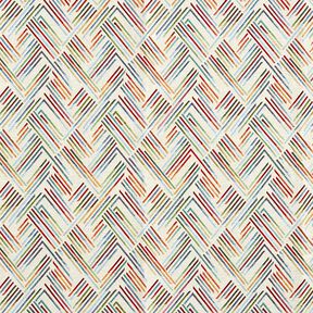 Tissu de décoration Gobelin Ligne en zigzag – beige clair/bleu, 