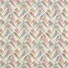 Tissu de décoration Gobelin Ligne en zigzag – beige clair/bleu,  thumbnail number 1
