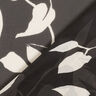 Satin délicat Vrilles de feuilles – noir/blanc,  thumbnail number 4