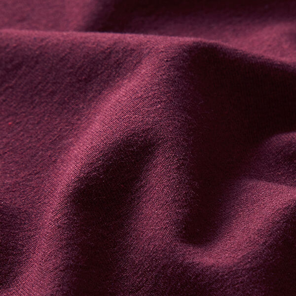 Jersey en coton mélangé recyclé – rouge bordeaux,  image number 2