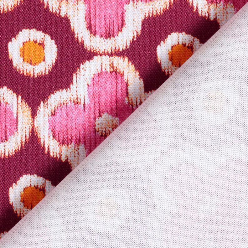 Tissu de décoration Canvas Aspect broderie – rouge bordeaux/rose vif, image number 4