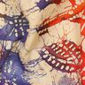 Tissu viscose Batik à feuilles – sable/orange,  thumbnail number 2