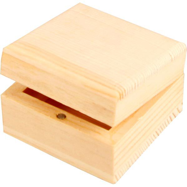 Boîte à bijoux en bois [6x6x3,5cm],  image number 1