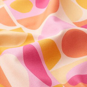 Tissu de décoration Semi-panama Variations colorées – jaune clair/violet pastel | Reste 70cm, 