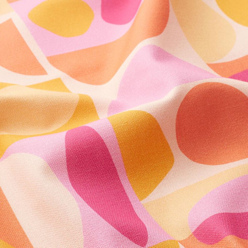 Tissu de décoration Semi-panama Variations colorées – jaune clair/violet pastel,  image number 2