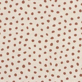 Tissu de décoration Semi-panama points éparpillés – marron clair/noix de cajou, 