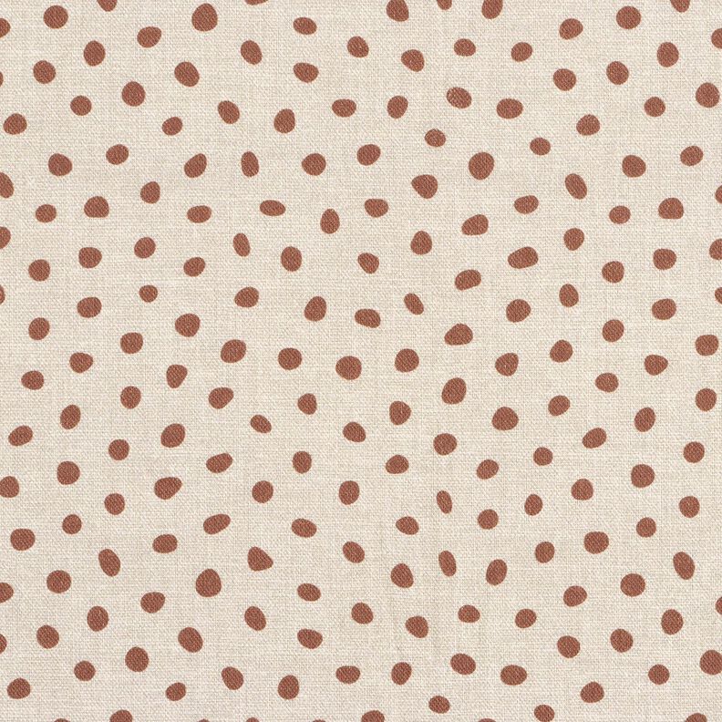 Tissu de décoration Semi-panama points éparpillés – marron clair/noix de cajou,  image number 1