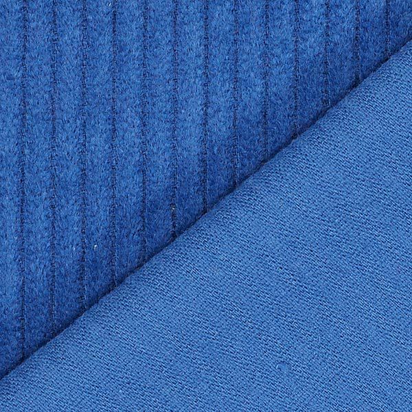 Velours côtelé large prélavé Uni – bleu jean,  image number 3