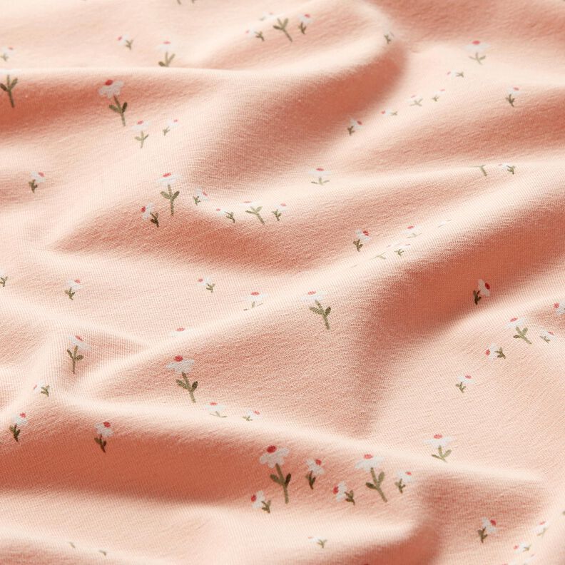 Jersey coton Prairie de marguerites – rosé, image number 2