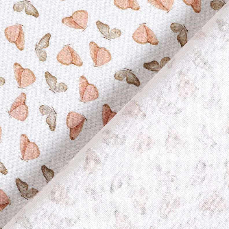 Popeline coton Papillons délicats Impression numérique – blanc,  image number 4