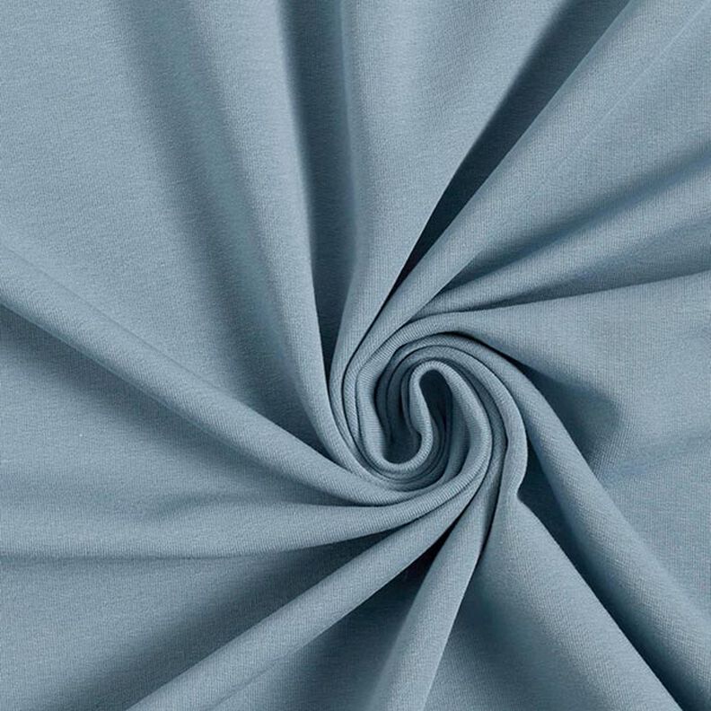 Molleton coton léger uni – bleu pigeon,  image number 1