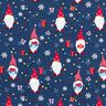 Tissu en coton Popeline Lutins de Noël – bleu marine/rouge,  thumbnail number 1
