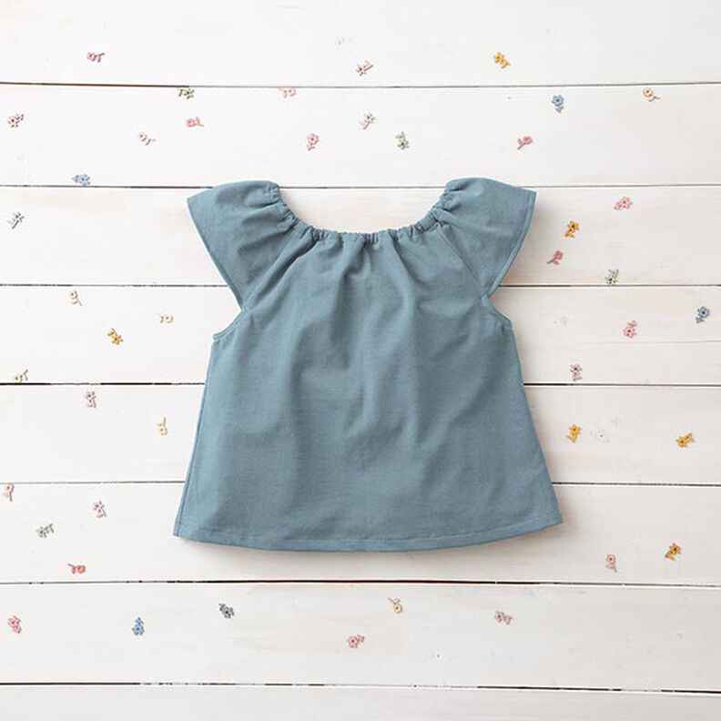 Jersey coton Medium uni – bleu pigeon,  image number 7