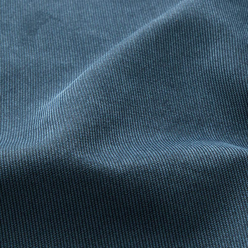 Tissu de revêtement Velours milleraies – bleu,  image number 2