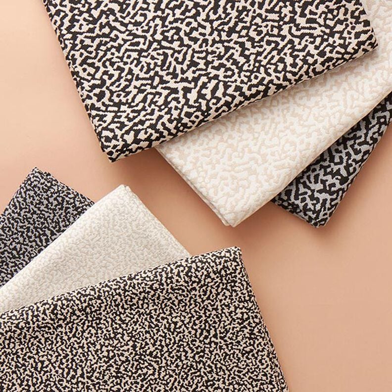 Tissu d’ameublement Jacquard Motif léopard abstrait, grand – crème/beige,  image number 5