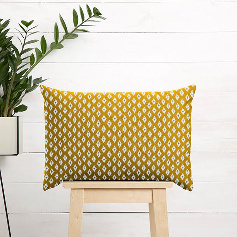 Tissu en coton Cretonne Losanges abstraits – moutarde,  image number 6