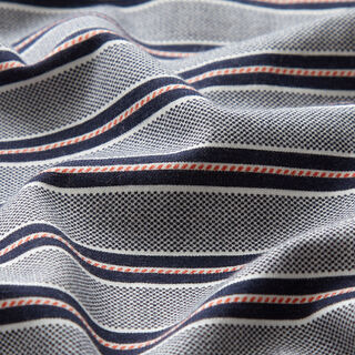 Jersey de coton à rayures marines – blanc/bleu marine, 