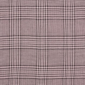 Tissu viscose Prince-de-galles &ndash; vieux rose/noir | Reste 50cm, 