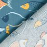 Tissu en coton Cretonne Banc de poissons – gris bleu,  thumbnail number 4
