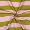 Tissu de décoration Canvas Rayures joyeuses – rose/vert mousse,  thumbnail number 3