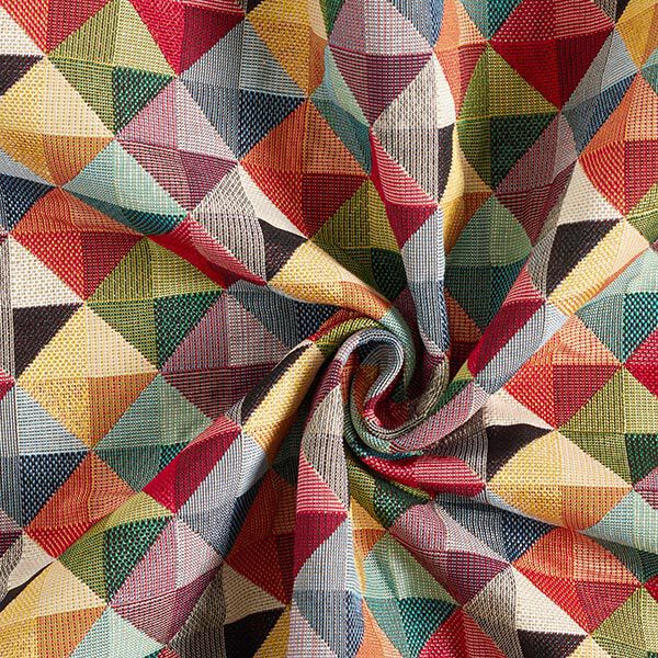 Tissu décoratif Gobelin losanges rétro colorés,  image number 3