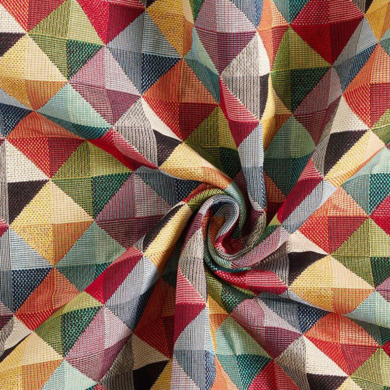 Tissu décoratif Gobelin losanges rétro colorés, image number 3