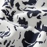 Mélange viscose lin Fleurs abstraites – blanc/bleu nuit,  thumbnail number 2
