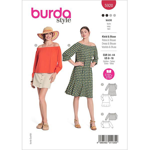 Robe / Chemisier | Burda 5920 | 34-44, image number 1