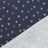 Velours milleraies Cœurs Imprimé feuille | by Poppy – bleu nuit/argent,  thumbnail number 4