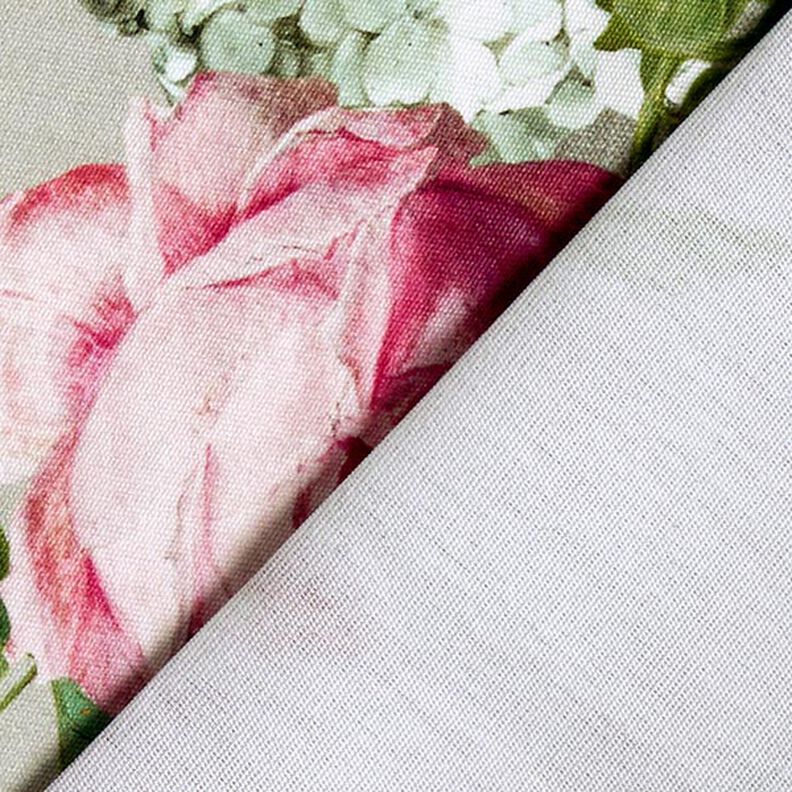 Tissu d’extérieur Canvas Hortensias & Roses – sable,  image number 4