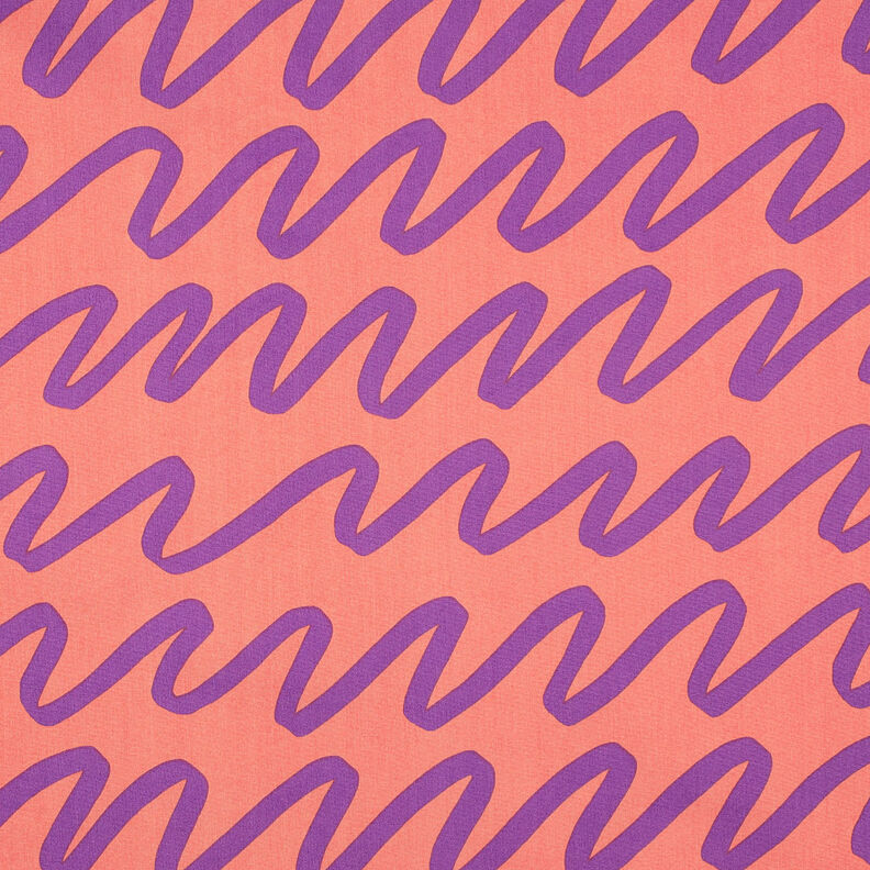 Popeline coton Making Waves | Nerida Hansen – corail,  image number 1