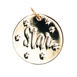 Pendentif Star [Ø17 mm] | Rico Design – or métallique, 