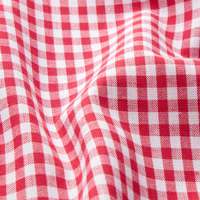 Tissu en coton Vichy à carreaux 0,5 cm – rouge/blanc, 