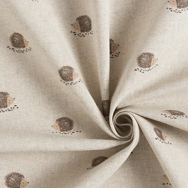 Tissu de décoration Semi-panama Hérissons – nature/marron,  image number 3