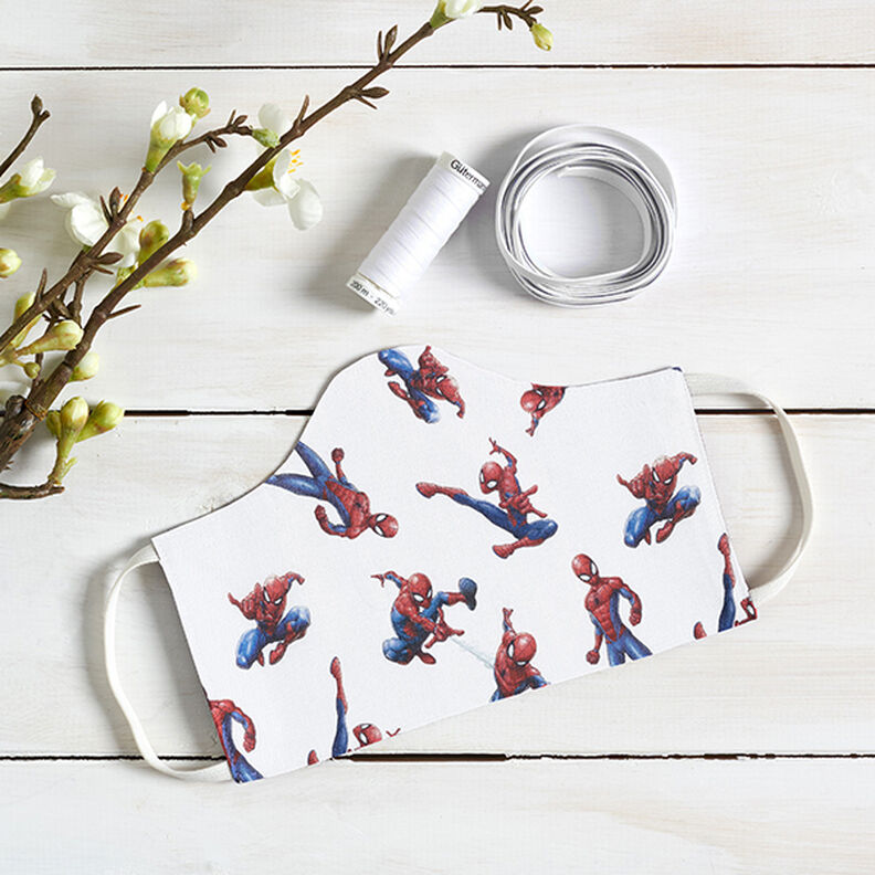 Cretonne Tissu sous licence Spiderman | Marvel – blanc,  image number 9
