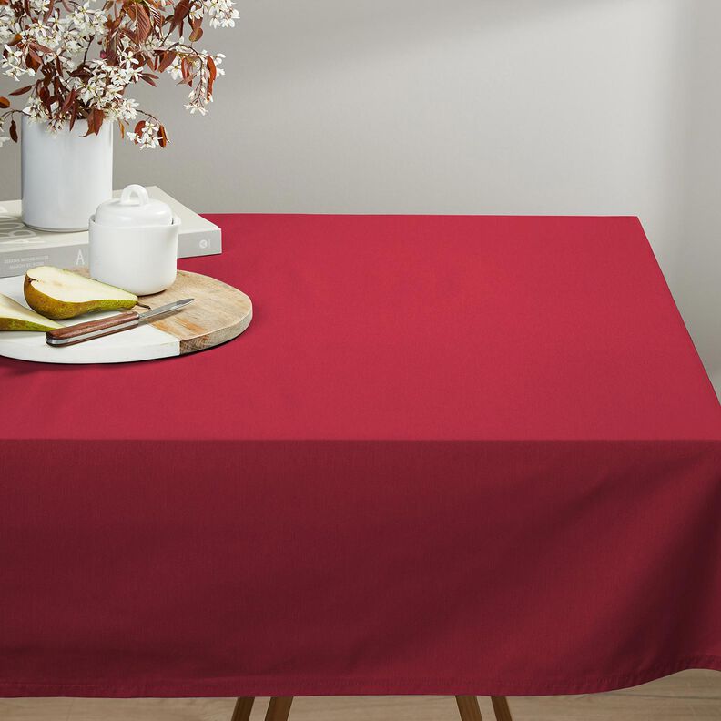 Pur lin lourd Uni – rouge foncé,  image number 7