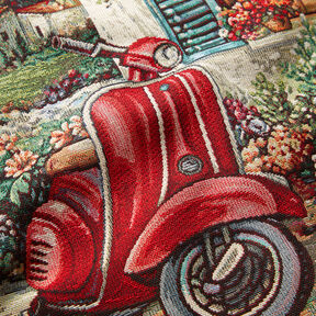 panneau décoratif Gobelin Vespa – carmin/beige clair, 