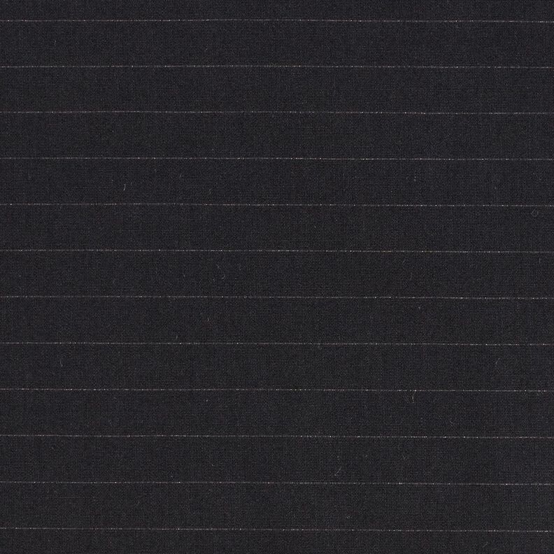 Tissu de coton à fines rayures horizontales – noir,  image number 1