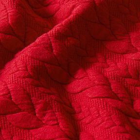 Jersey jacquard Cloqué Torsades – rouge, 