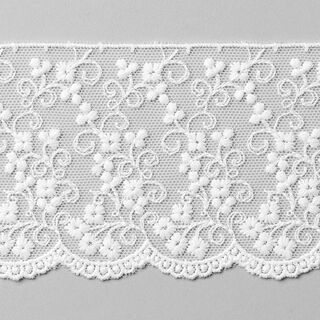 Dentelle tulle [75 mm] - blanc, 