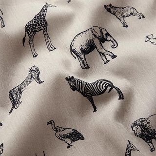 Popeline coton Animaux des steppes – dune, 