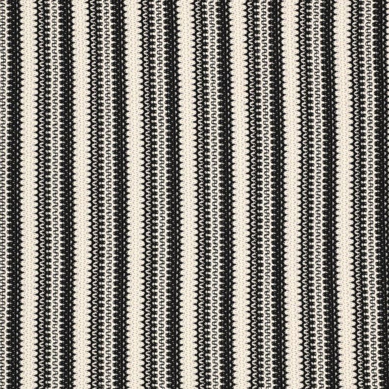 Tissu maille rayures | Poppy Fabrics – noir/écru,  image number 1