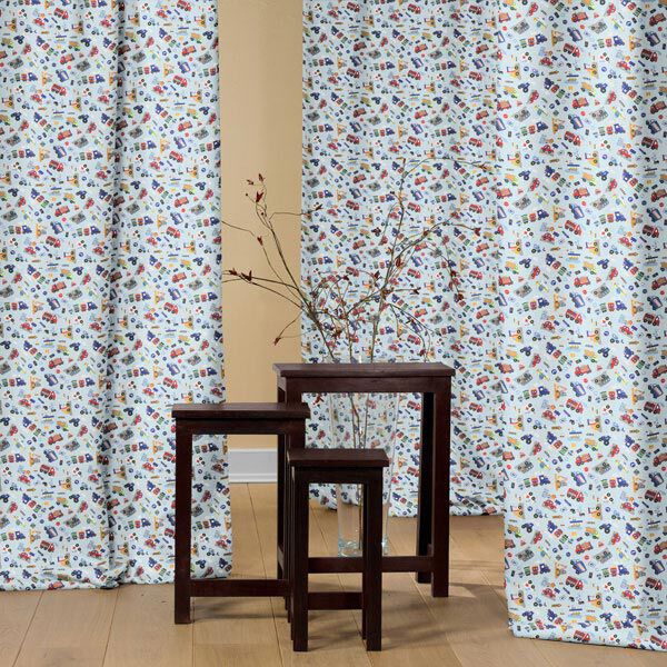 Tissu en coton Cretonne Véhicules – bleu clair – Échantillon,  image number 8