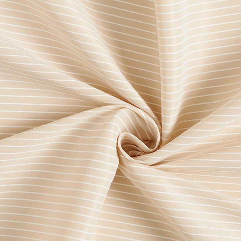 Tissu stretch à rayures horizontales élastique longitudinalement – beige,  image number 3