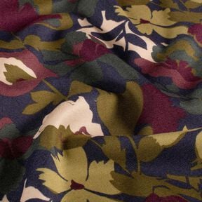 Jersey romanite Champ de fleurs – bleu marine/merlot, 