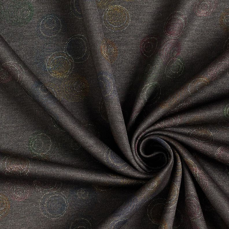 Jersey viscose Cercles colorés – gris pierre, image number 3